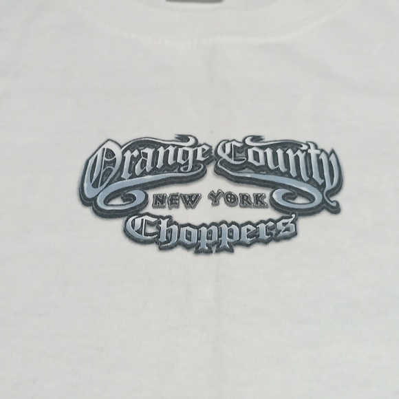 Orange County Choppers Y2K White Graphic T-Shirt - Picture 2 of 6